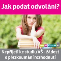 články odvolání nepřijetí vš